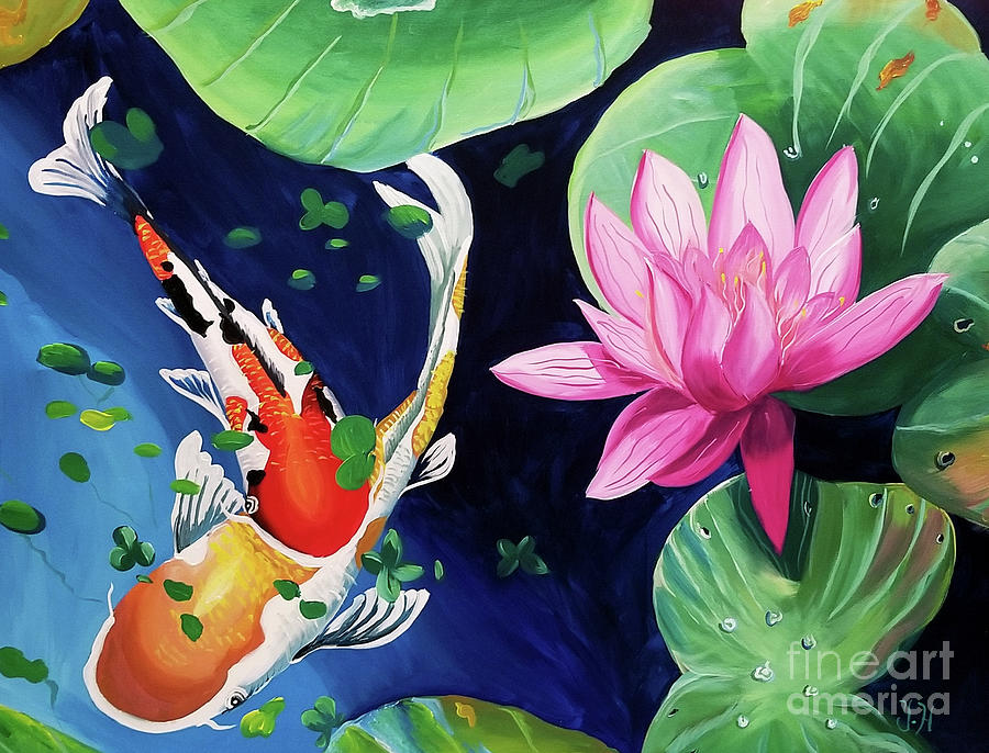 Koi Fish Digital Art by Yenni Harrison