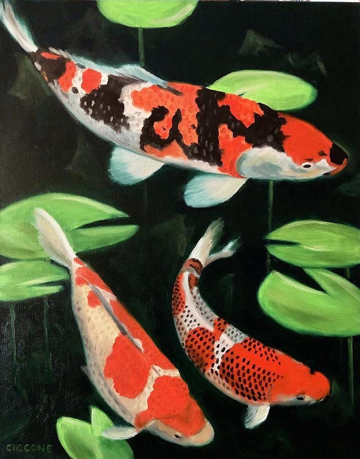 Koi- incident Painting by Jill Ciccone Pike