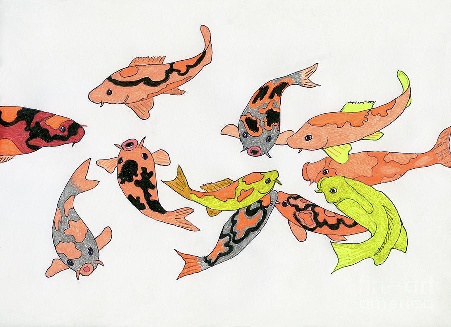 Koi Painting by Norma Appleton
