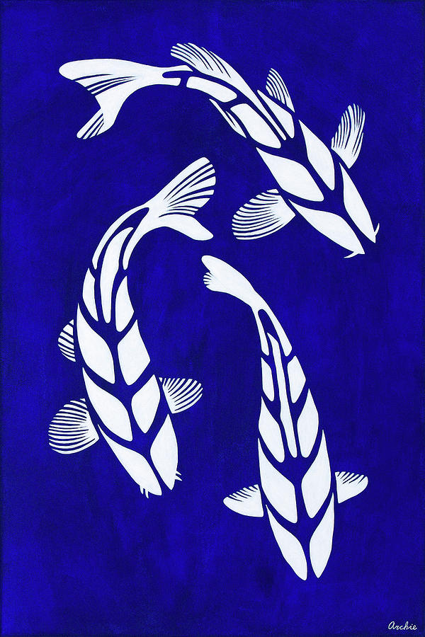Koi Peace 1 Painting by Artist Archie