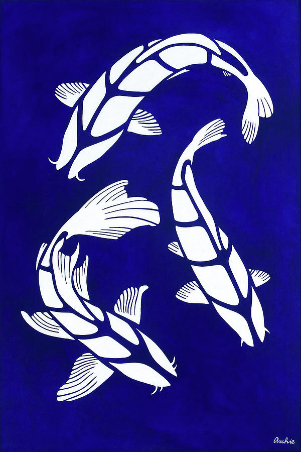 Koi Peace 4 Painting by Artist Archie