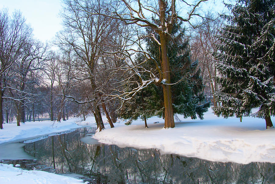 Kokomo-Highland Park in winter-Howard County Indiana Photograph by