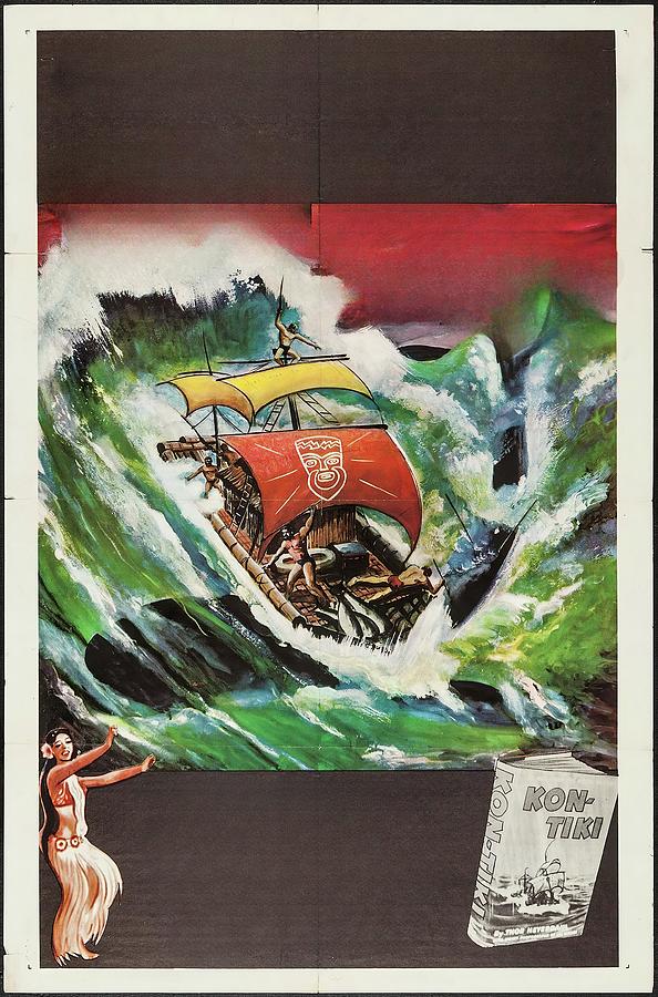 Thor Movie Painting - Kon-Tiki, 1950, movie poster painting by Movie World Posters