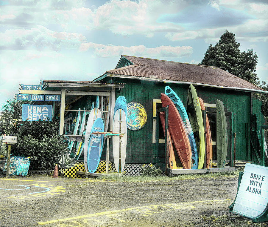 Kona Boys Surf Shop Photograph by Michele Hancock Photography