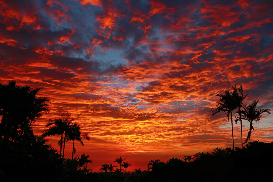 Kona Fire Sky Photograph by Denise Bird