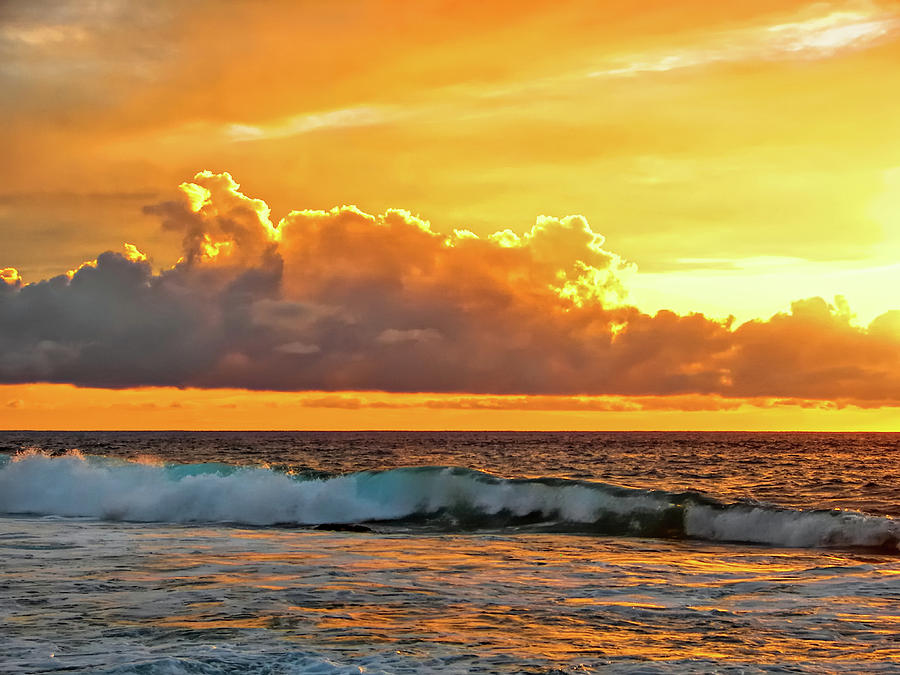 Kona Golden Sunset Photograph by David Lawson