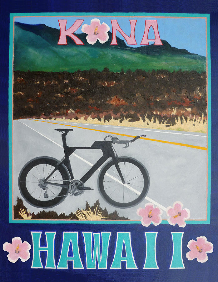 Kona Hawaiian Ironman Poster Painting by Joanne Orce