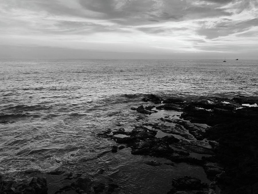 Kona Sunset Black and White Photograph by Sierra Vance | Pixels