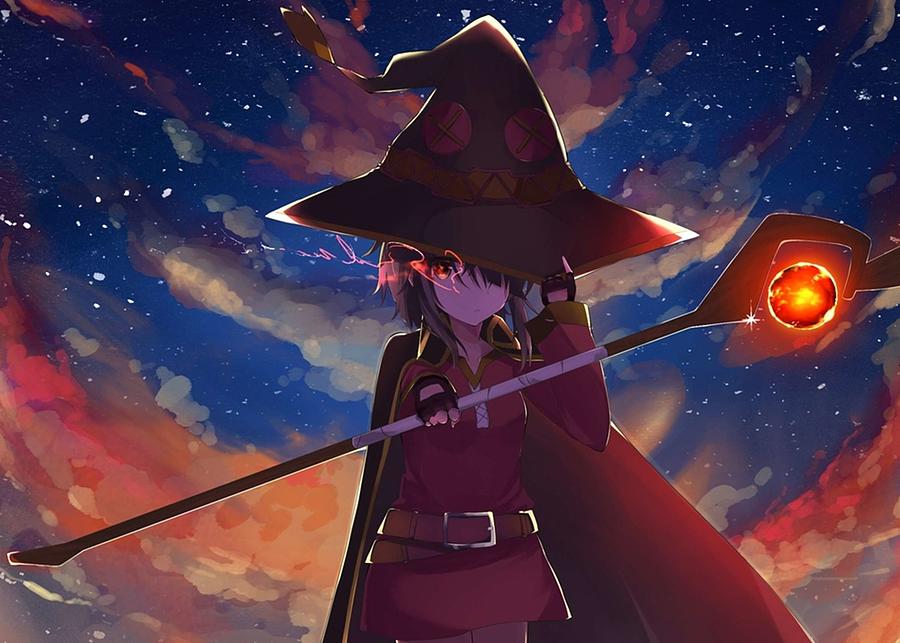 Konosuba - Megumin Poster Digital Art by Justin Davis