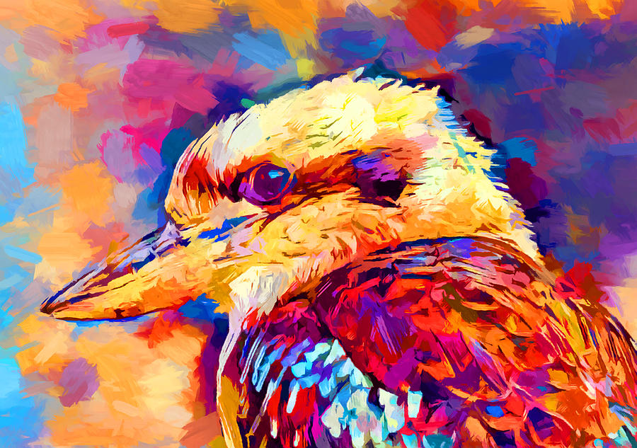 Nature Painting - Kookaburra 3 by Chris Butler
