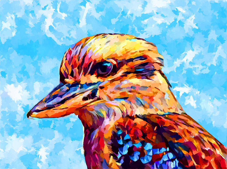 Nature Painting - Kookaburra 4 by Chris Butler