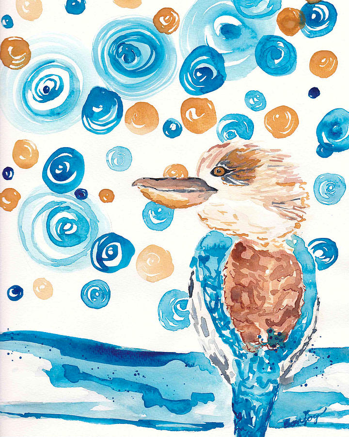 Kookaburra Sits in the Old Gum Tree Painting by Bonny Puckett