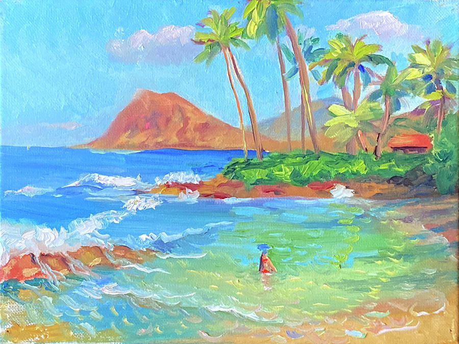 Koolina Beach Painting by Alla Parsons