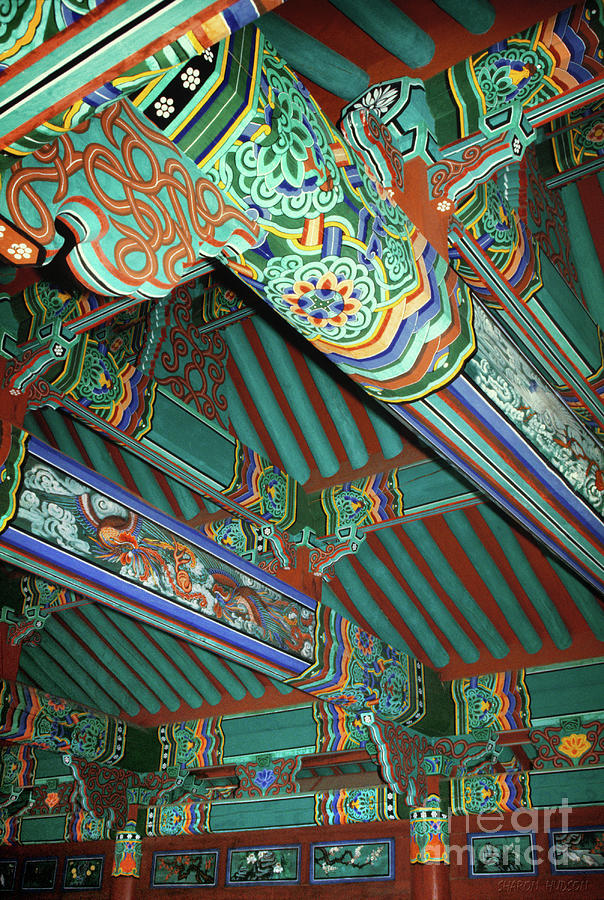 Korea temple Buddhist architecture photographs - Woljeongsa Photograph by Sharon Hudson