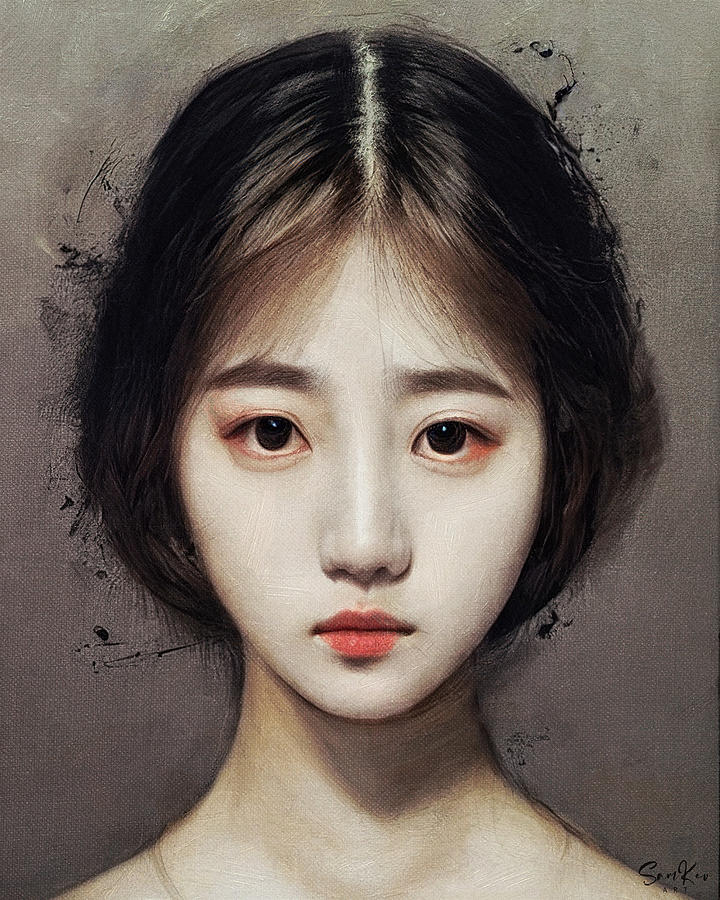 Korean girl portrait Digital Art by Samuel HUYNH - Fine Art America