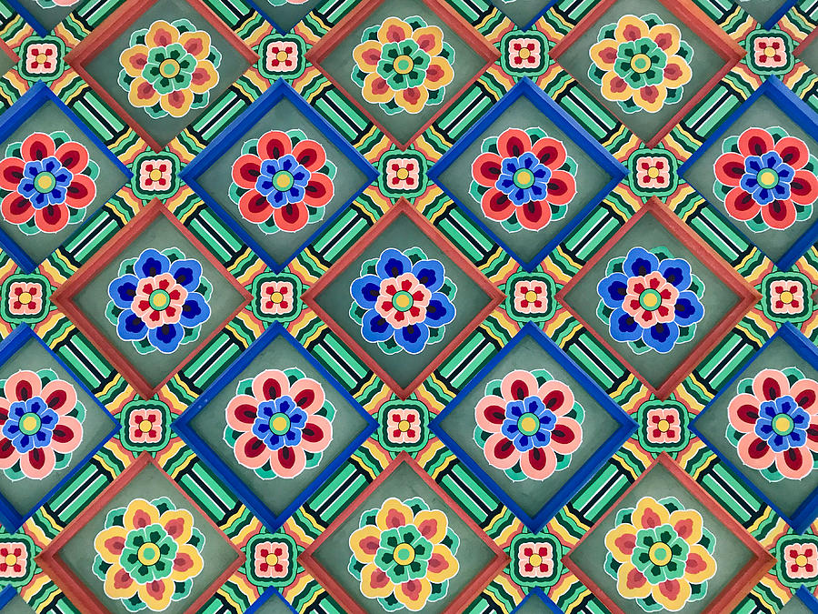 Korean traditional geometric and floral pattern Photograph by Luis Jou Garcia Korean traditional geometric and floral pattern Photograph by Luis Jou Garcia