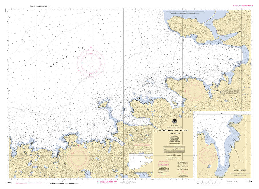 Korovin Bay To Wall Ball Atka Island Alaska, Noaa Chart 16487 Digital ...