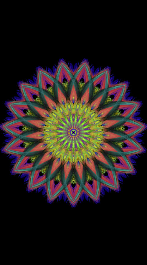 Kosmic Indian Spirit Mandala Digital Art by Michael Canteen