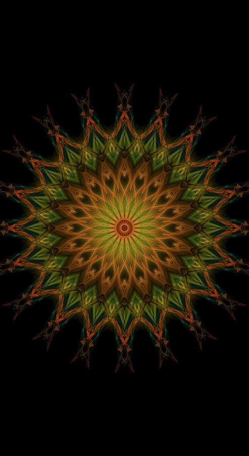 Kosmic Kreation Fall Mandala Digital Art by Michael Canteen