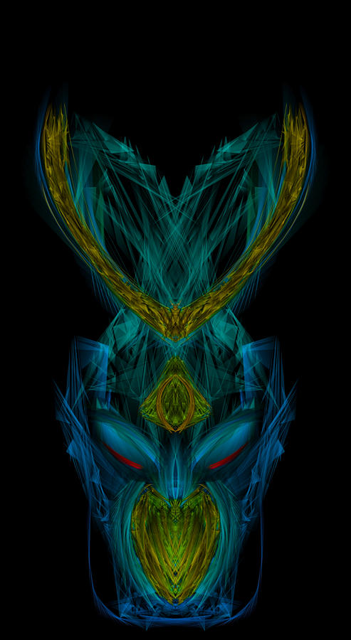 Kosmic Kreation Warrior Digital Art by Michael Canteen