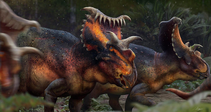 Kosmoceratops Digital Art by Anthony James Hutchings - Pixels