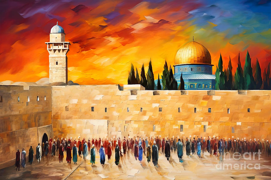 Kotel Western Wall 4 Painting by Mark Ashkenazi - Fine Art America