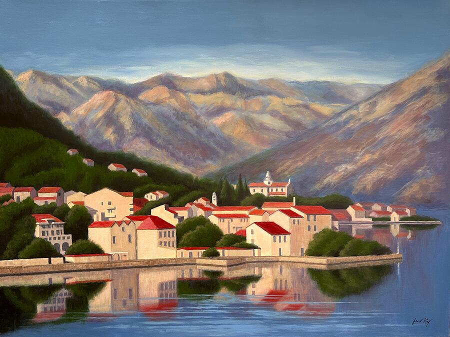 Mountain Painting - Kotor Montenegro by Janet King