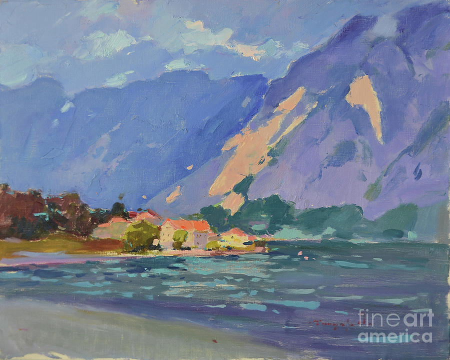 Mountain Painting - Kotor mountains by Alexander Shandor