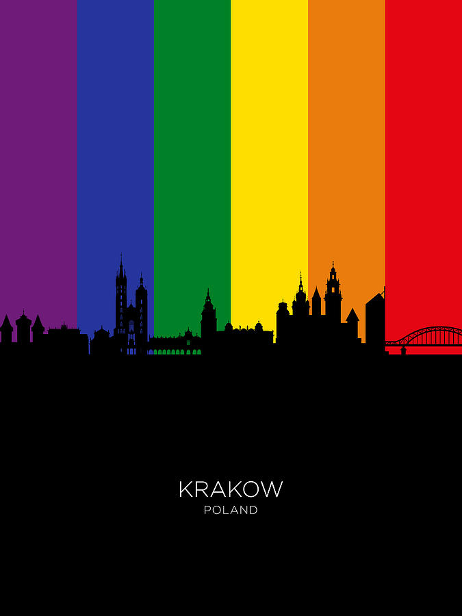 Krakow Poland Skyline #31 Digital Art by Michael Tompsett