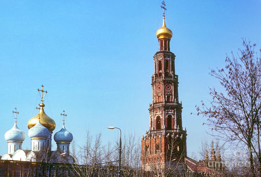 Kremlin Bell Tower and Onion Domes Photograph by Bob Phillips