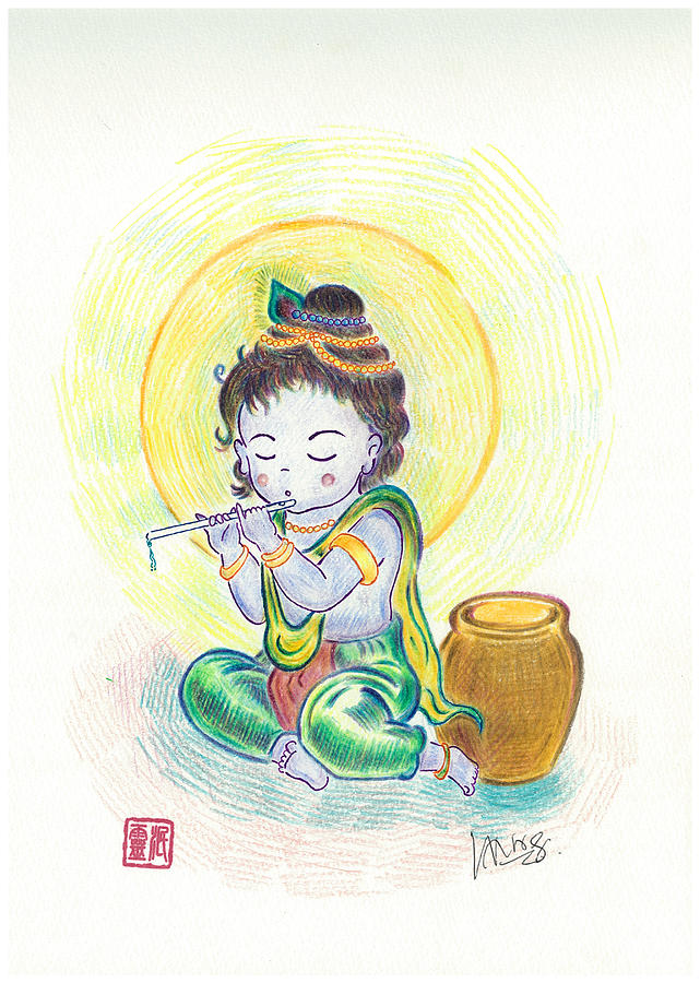 Religious God illustration, Krishna Janmashtami Ganesha Coloring book  Drawing, Lord Krishna, white, mammal, face png | PNGWing