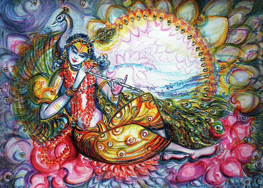 krishna flute painting