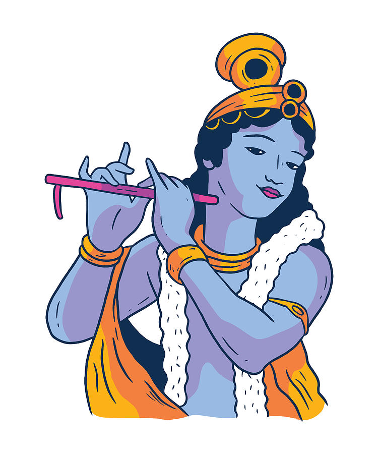 krishna flute animation
