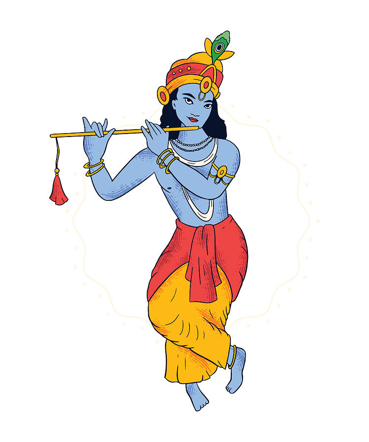 Krishna Hinduism Digital Art by Me - Pixels