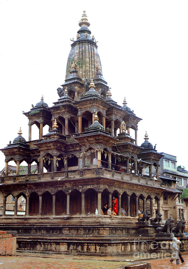 Krishna Mandir Temple, Tower, Sacred Place, Patang, Shikhara Sty Photograph