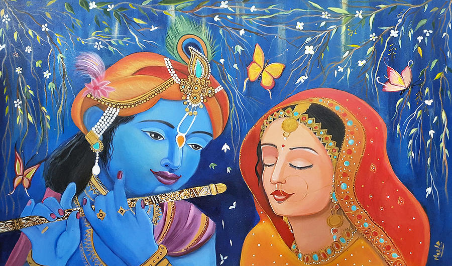 Krishna Painting,Radha Krishna canvas Painting,divine krishna,realistic ...