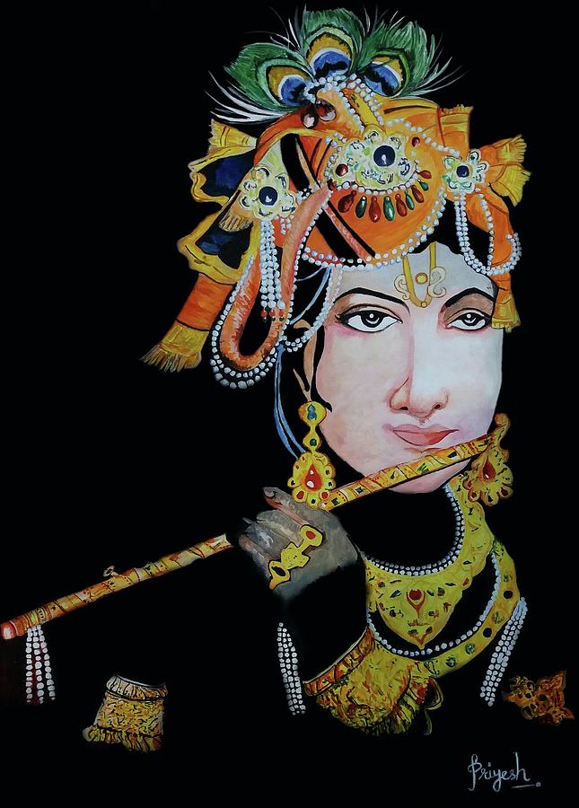 Krishna Painting by Priyesh Soni | Fine Art America