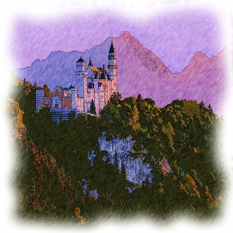 Kristin Castle - A Colored Pencil Sketch Photograph by Robert ...