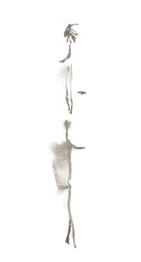 Kroki 2015 09 26 _3 Figure Drawing White Chalk Drawing by Marica