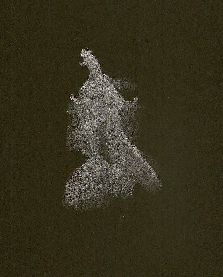 Kroki 2014 10 04_16 Figure Drawing White Chalk Drawing by Marica Ohlsson