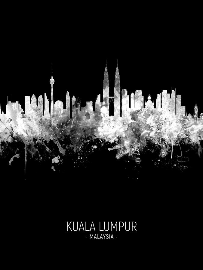 Kuala Lumpur Malaysia Skyline #27 Digital Art by Michael Tompsett