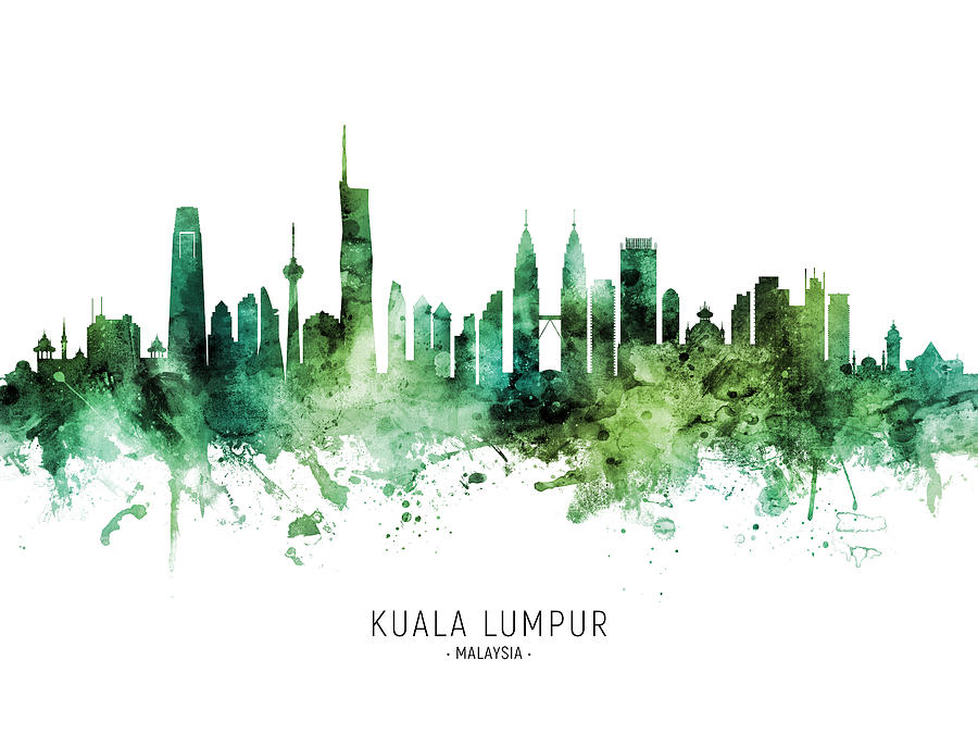 Kuala Lumpur Malaysia Skyline #55b Digital Art by Michael Tompsett
