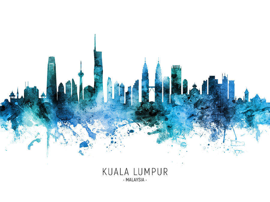 Kuala Lumpur Malaysia Skyline #57b Digital Art by Michael Tompsett