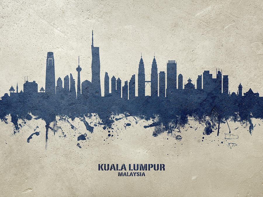 Kuala Lumpur Malaysia Skyline #59b Digital Art by Michael Tompsett
