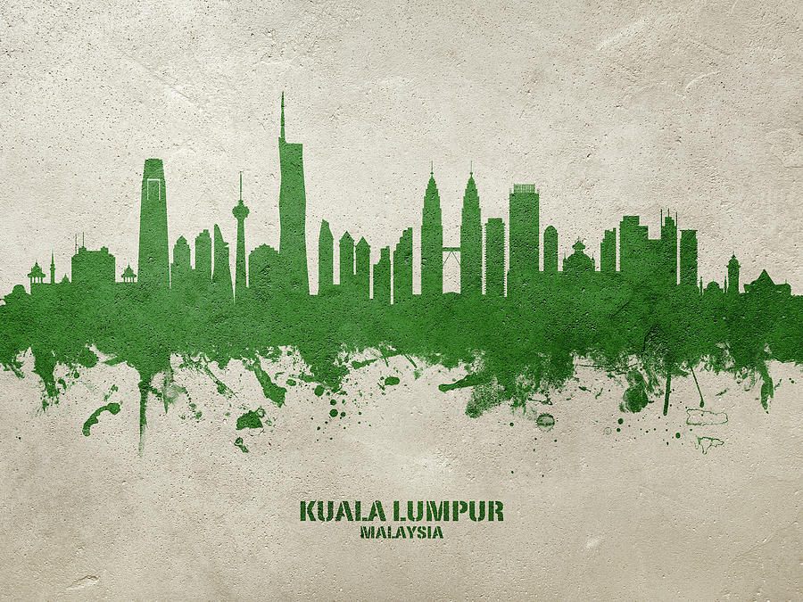 Kuala Lumpur Malaysia Skyline #60b Digital Art by Michael Tompsett