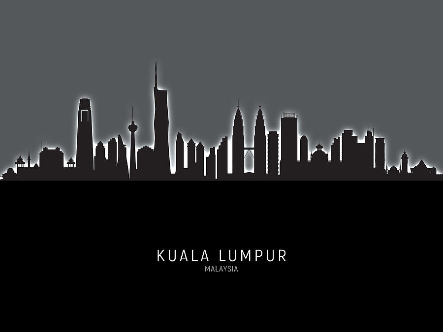 Kuala Lumpur Malaysia Skyline #62b Digital Art by Michael Tompsett - Pixels