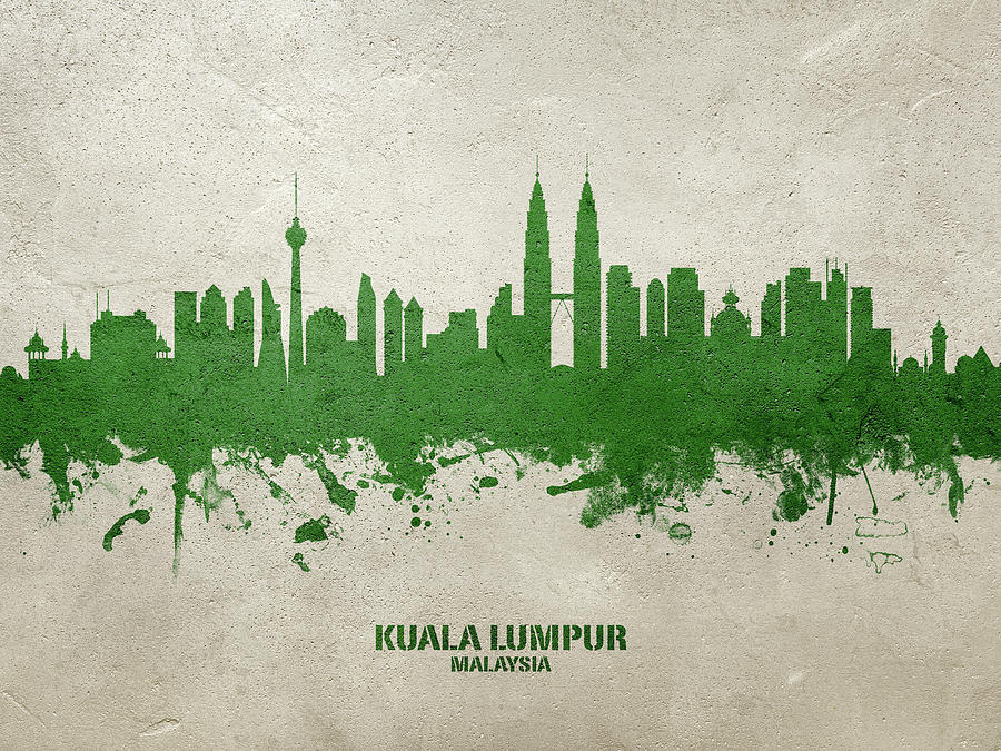 Kuala Lumpur Malaysia Skyline #76 Digital Art by Michael Tompsett