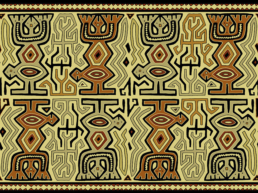 Kuna Indian Shaman Digital Art by Vagabond Folk Art - Virginia Vivier