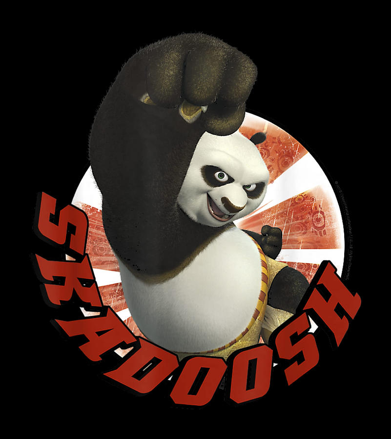 Kung Fu Panda 2 Po Skadoosh Circle Portrait Logo T Digital Art by Van Art