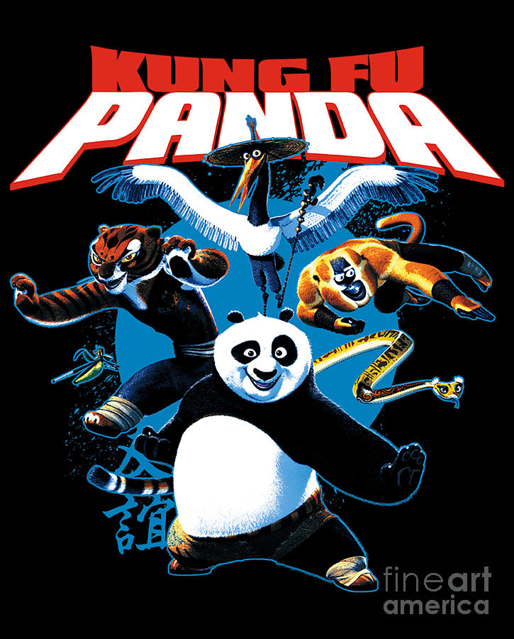 Kung Fu Panda Animation Kung Fu Group Digital Art by Thelma Mackellar
